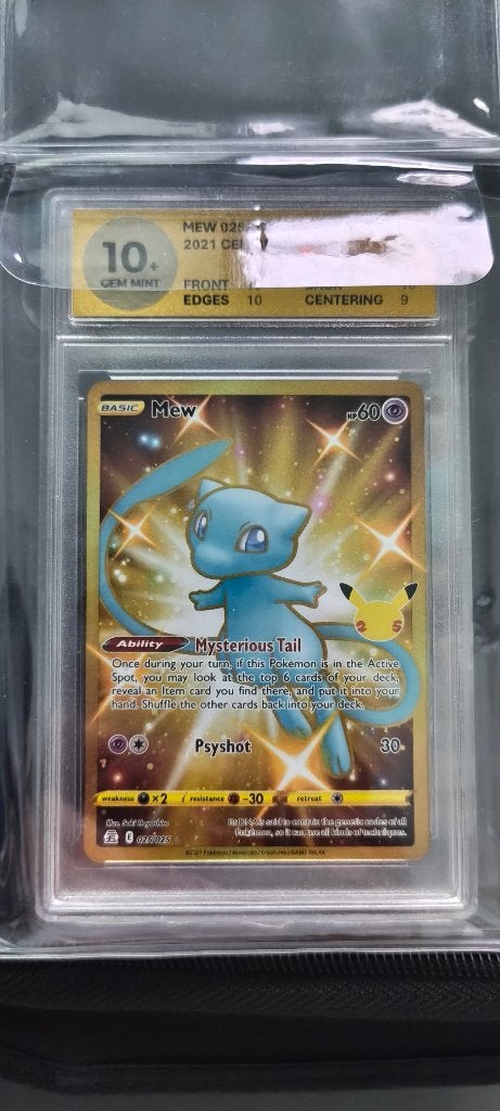 Mew 2025 celebrations graad 10, Hobby en Vrije tijd, Verzamelkaartspellen | Pokémon, Ophalen of Verzenden, Nieuw, Losse kaart