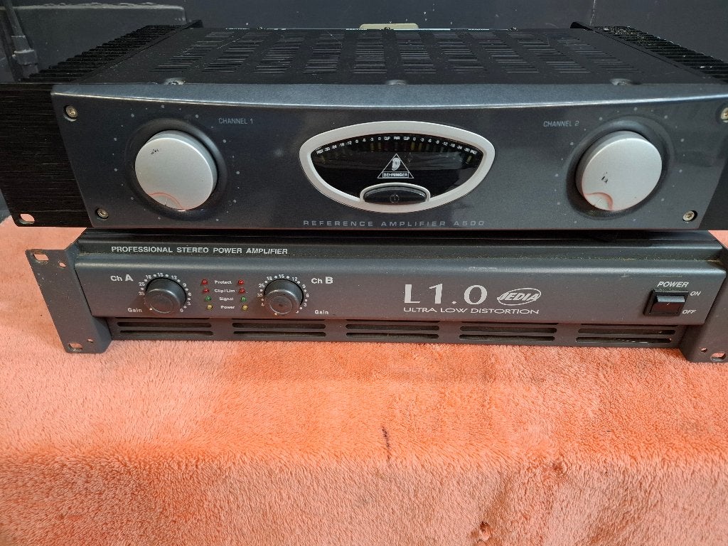 A VENDRE : Amplificateur Media L1.0 + Behringer PK500 p.a., Enlèvement, Comme neuf, Moins de 500 watts, Sono