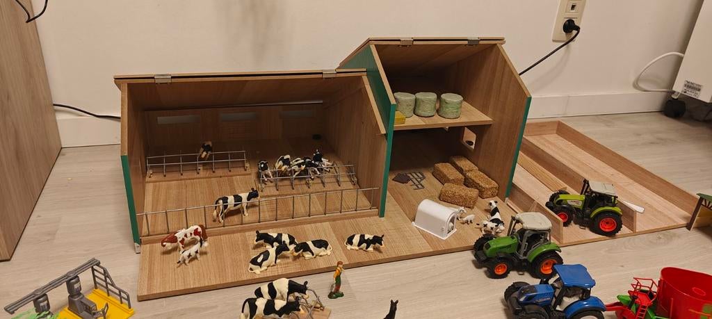 Houten boerderij + dieren & voertuigen – compleet speelset, Ophalen