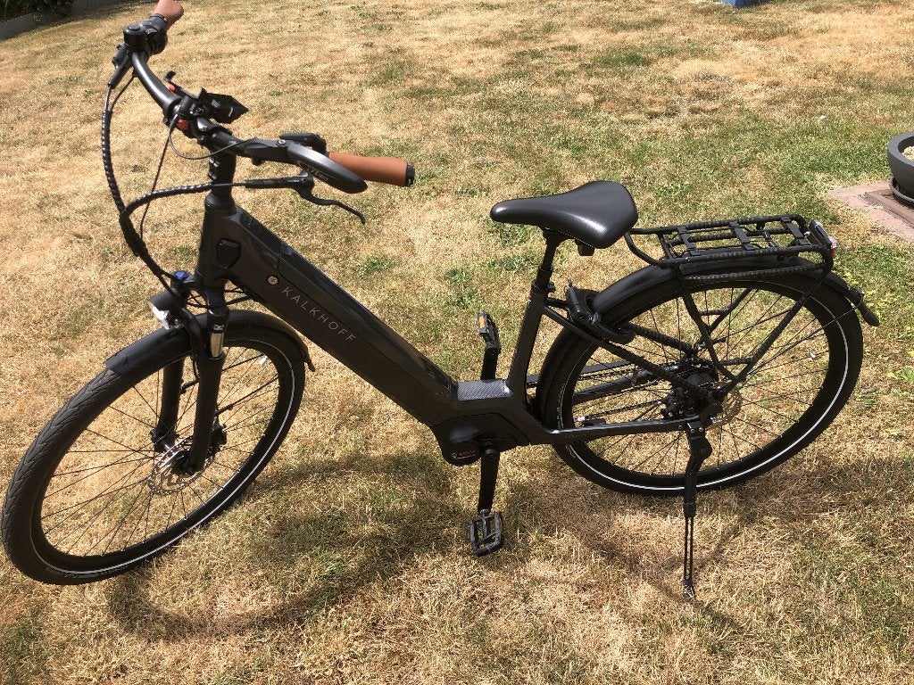 Elektrische damesfiets van het merk Kalkhoff, (Extra) lage instap, Zo goed als nieuw, Minder dan 47 cm, Schijfrem
