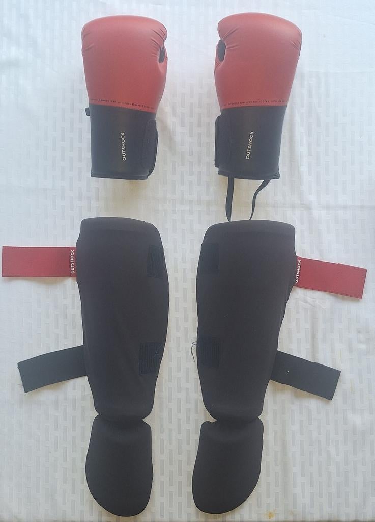 Gants et protège-tibias kickboxing/krav maga pour enfants, Enlèvement