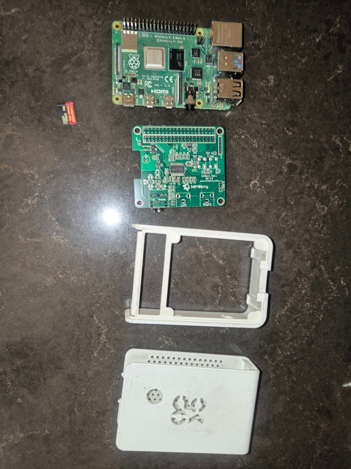 Raspberry Pi 4 met 4gb en hifi berry, Computers en Software, Ophalen of Verzenden, Gebruikt