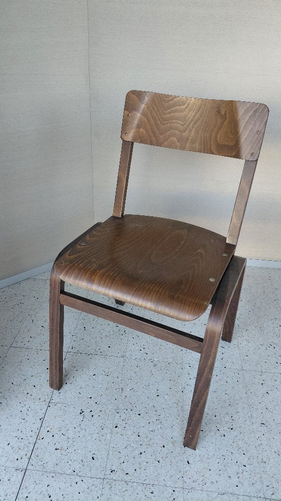 🪑 Vintage houten stoel – retro, Huis en Inrichting, Ophalen, Bruin, Vintage, Zo goed als nieuw