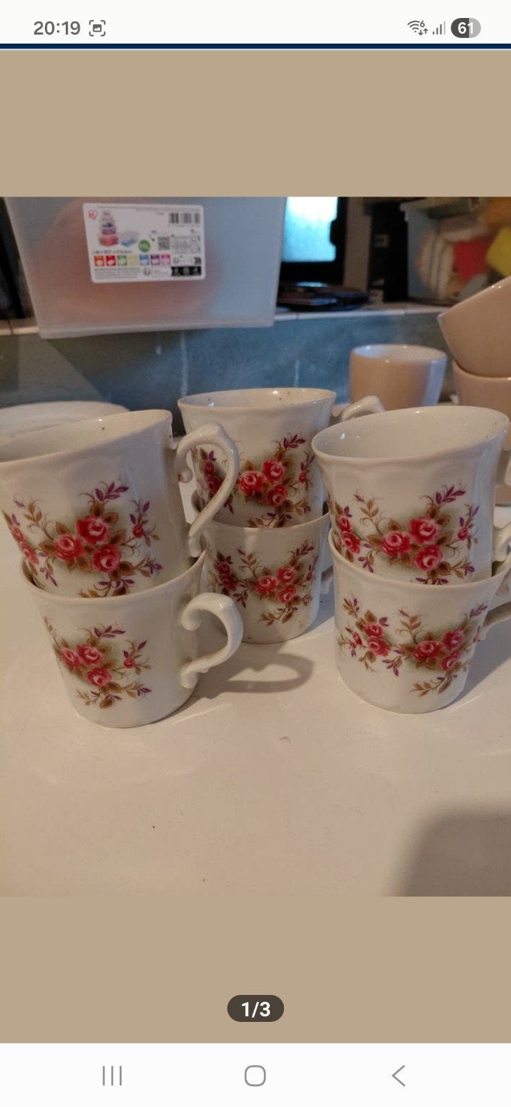 6 tasses à café anciennes, mugs, service à café, Maison & Meubles, Enlèvement ou Envoi, Comme neuf, Tasse(s) et/ou soucoupe(s)