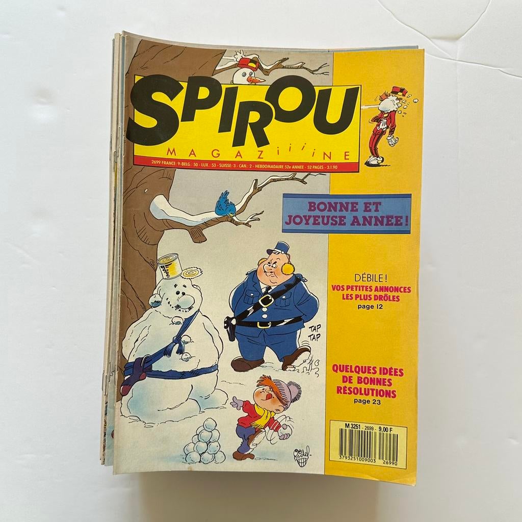Spirou Magazine année 1990 complète, Verzamelen, Ophalen, Guust of Robbedoes, Zo goed als nieuw, Boek of Spel