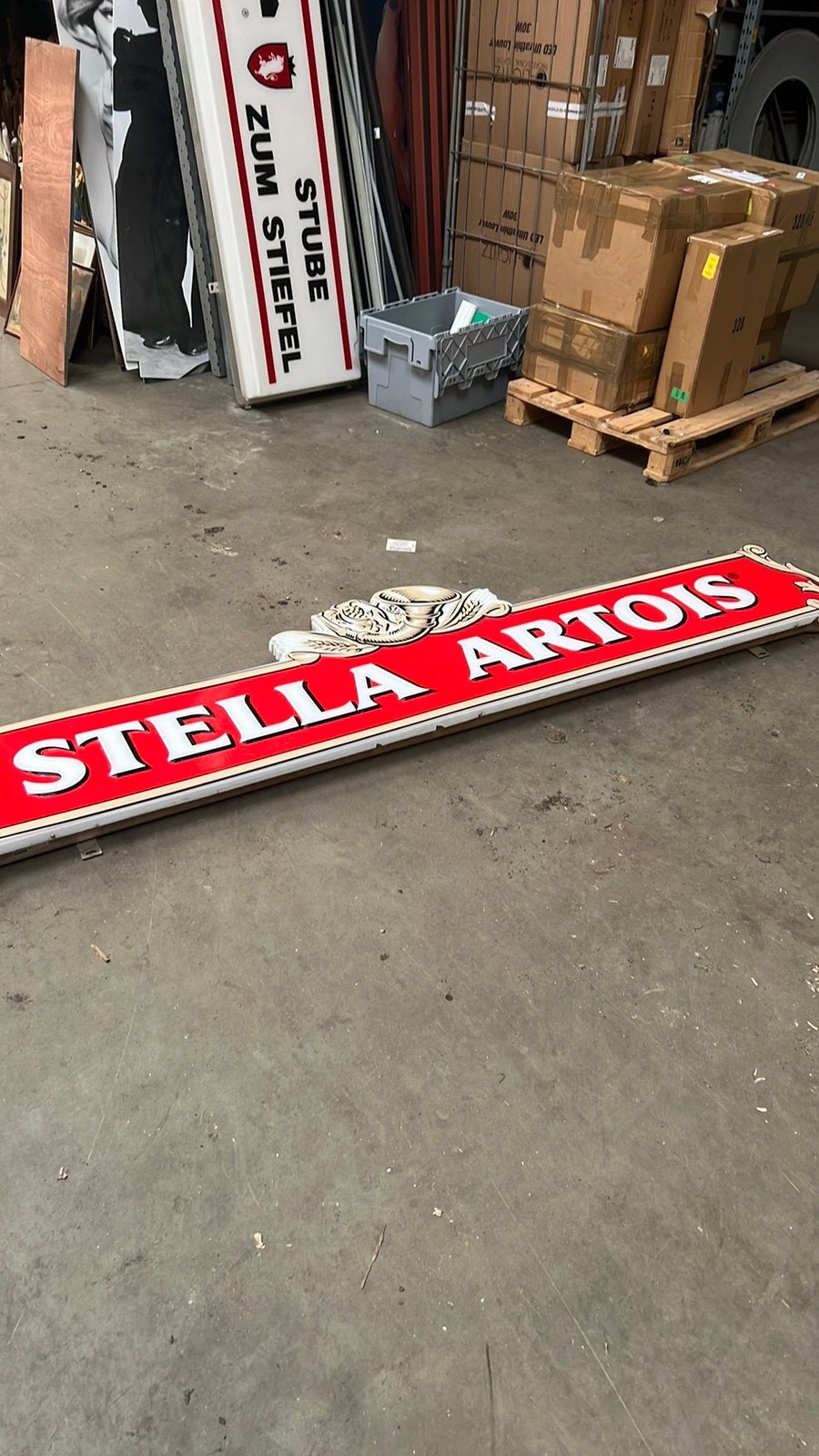 Grote oude lichtbak Stella Artois, Verzamelen, Ophalen