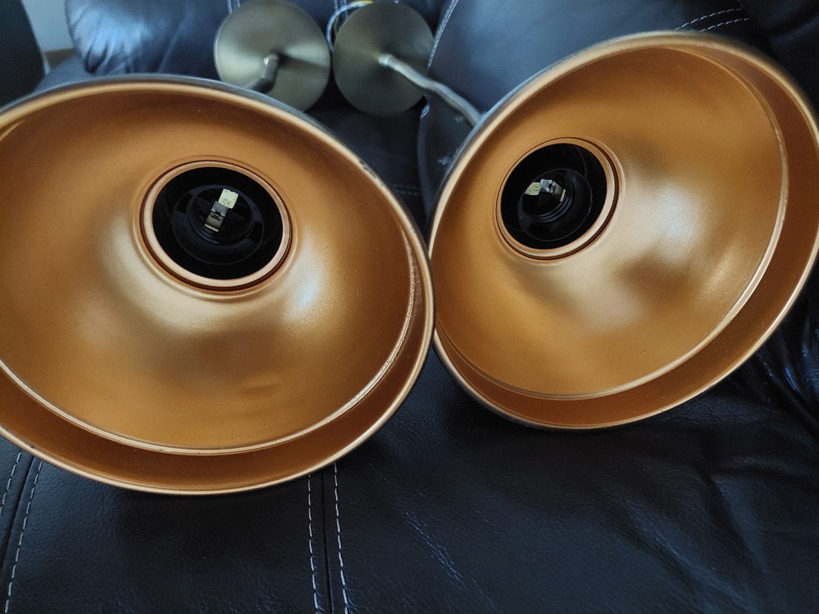 Deux lampe ls applique dorées, Enlèvement ou Envoi