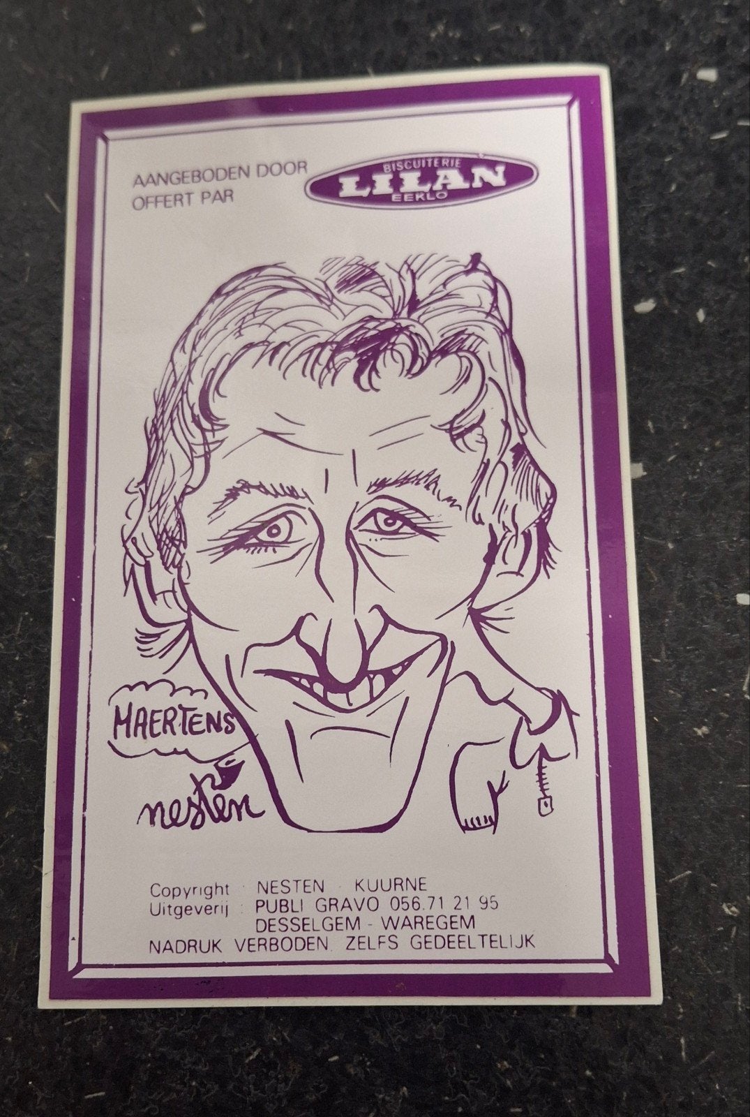Autocollant vintage Caricature de cyclisme Maertens Nests, Enlèvement ou Envoi, Comme neuf, Sport