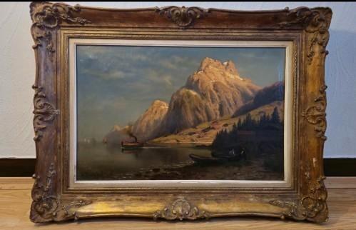 W. Barnstorf (1885-1936) ''Lac Tegernsee''., Antiek en Kunst, Ophalen of Verzenden