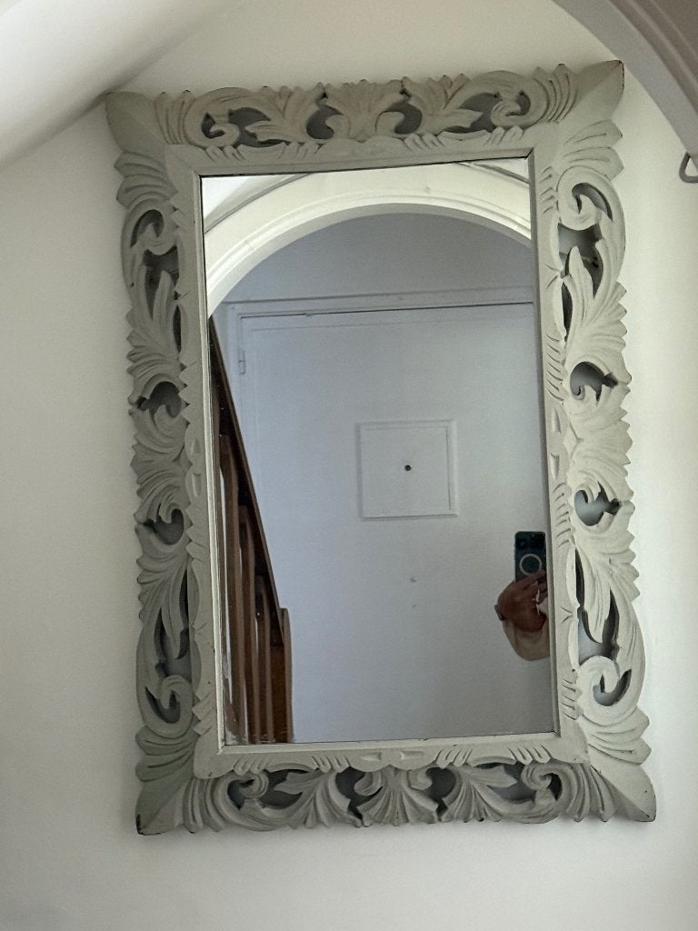 Grote houten spiegel, Antiek en Kunst, Ophalen