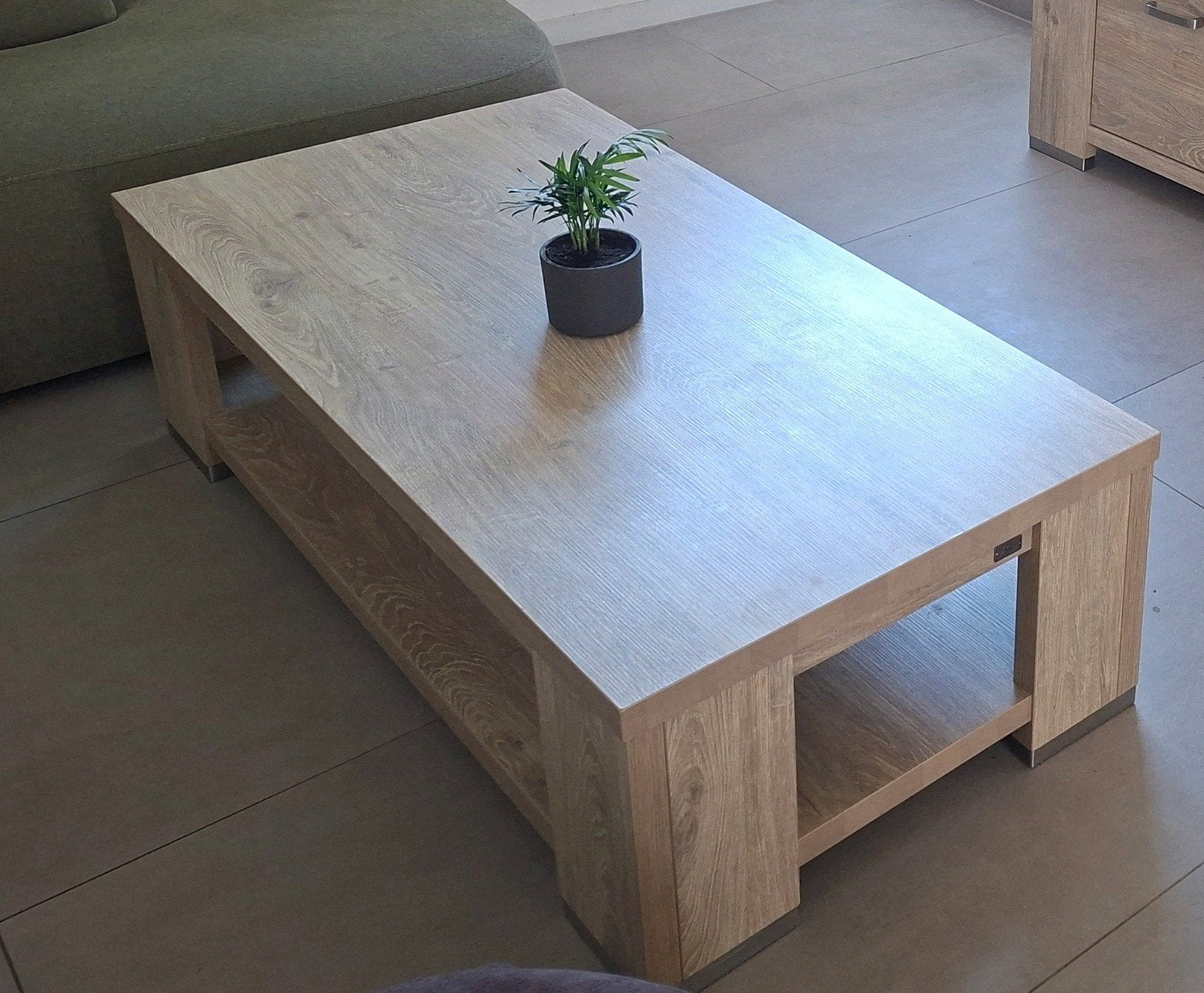 Moderne salontafel (40x140x70) Lamulux houtlook, Enlèvement