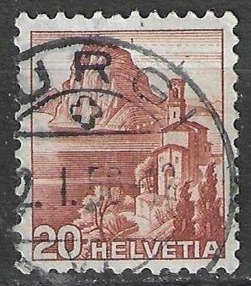 Zwitserland 1948 - Yvert 463 - Kerk van Castagnola (ST), Verzenden, Gestempeld