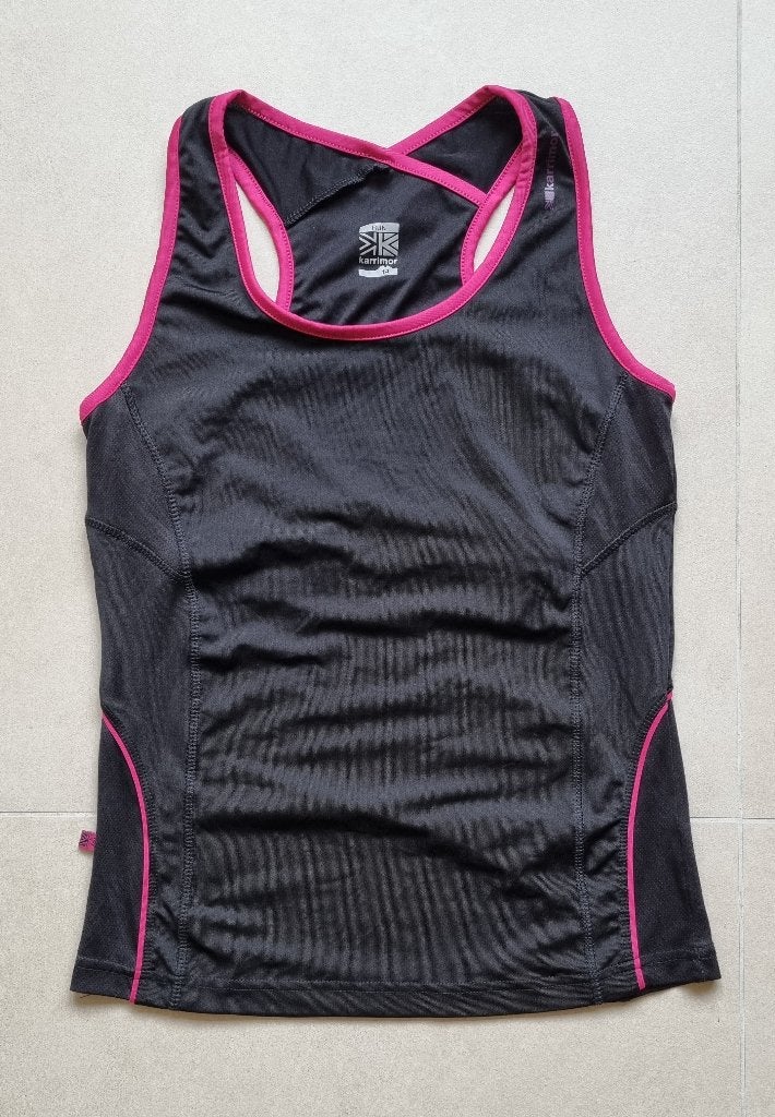 Sport top Karrimor run Maat 14 (42) zwart/roze, Kleding | Dames, Zwart, Maat 42/44 (L), Ophalen of Verzenden, Zo goed als nieuw