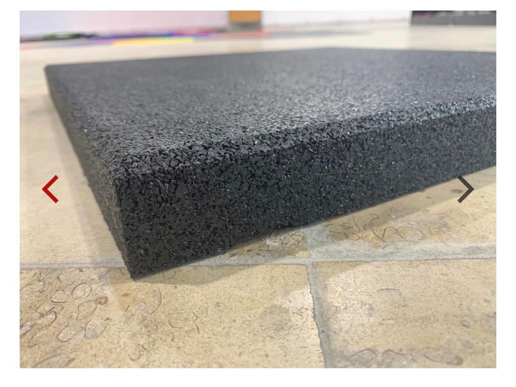 3 Rubber fitness tegel 40 mm dik  50x50 cm, Ophalen, Nieuw