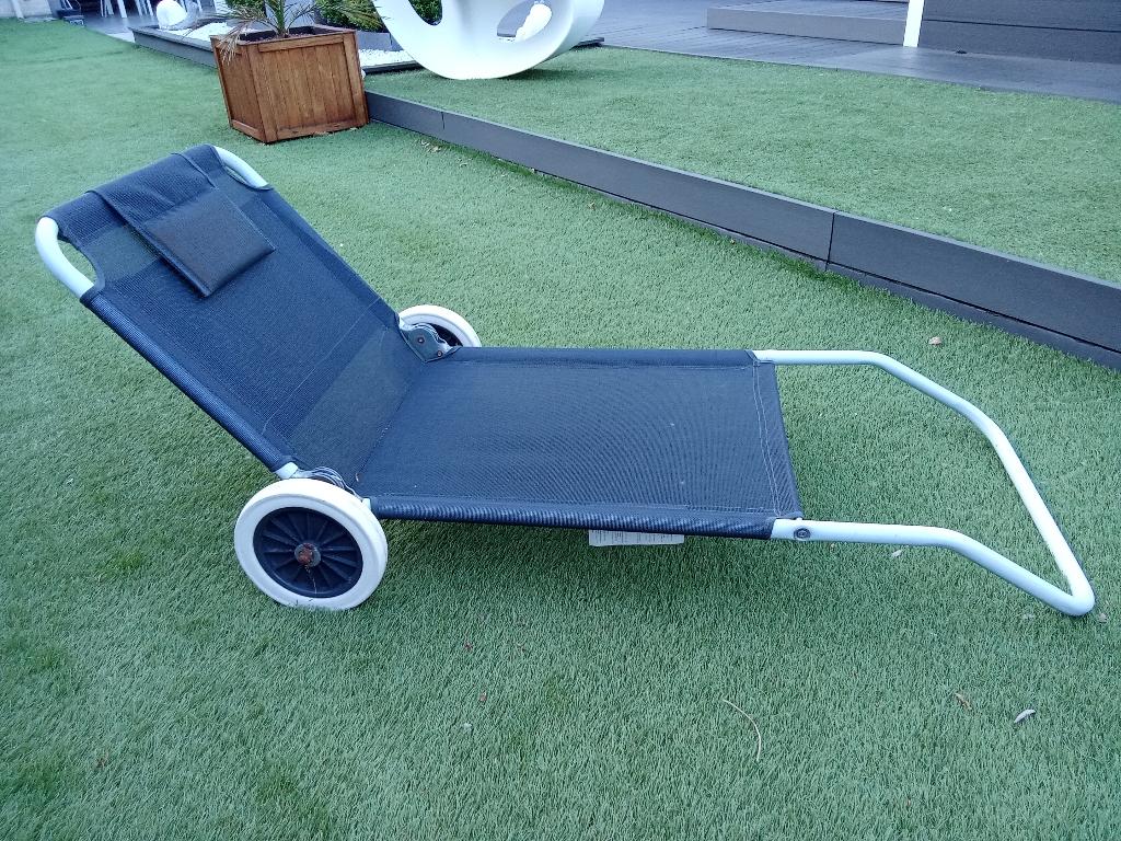 Opvouwbare strandstoel met wielen, Enlèvement, Utilisé, Aluminium, Ajustable