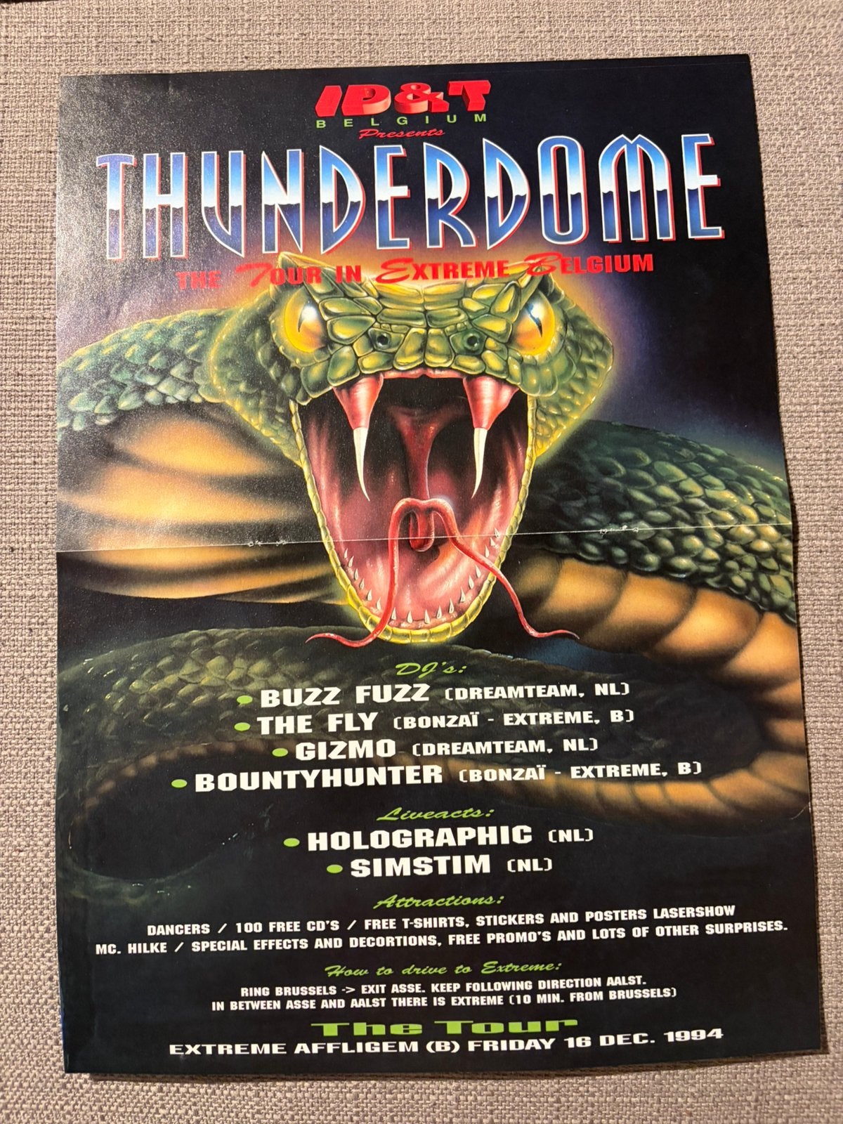 THunderdome flyer beide kanten gedrukt