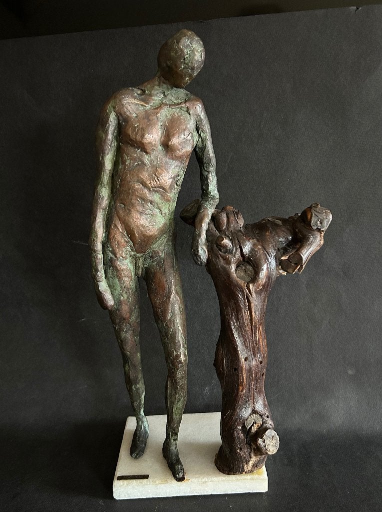 Bronzen sculptuur, Ophalen of Verzenden, Brons, 20 - 50 cm, Gemerkt