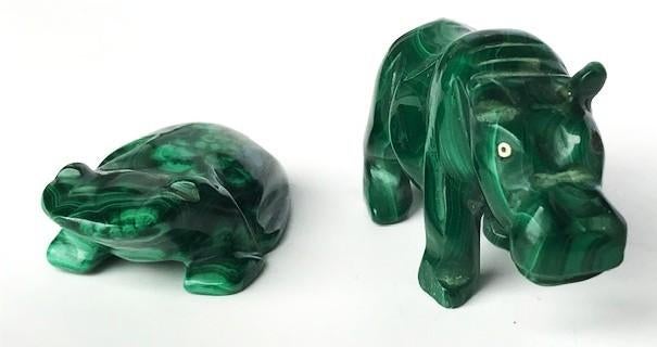 Malachite pierre précieuse Hippo grenouille💎✨😍🎁🤗👌, Enlèvement ou Envoi, Autres types
