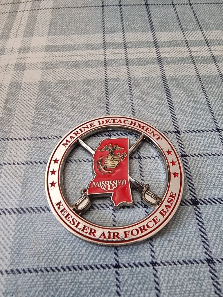 US Marine detachement coin, Verzamelen, Ophalen of Verzenden, Marine, Embleem of Badge
