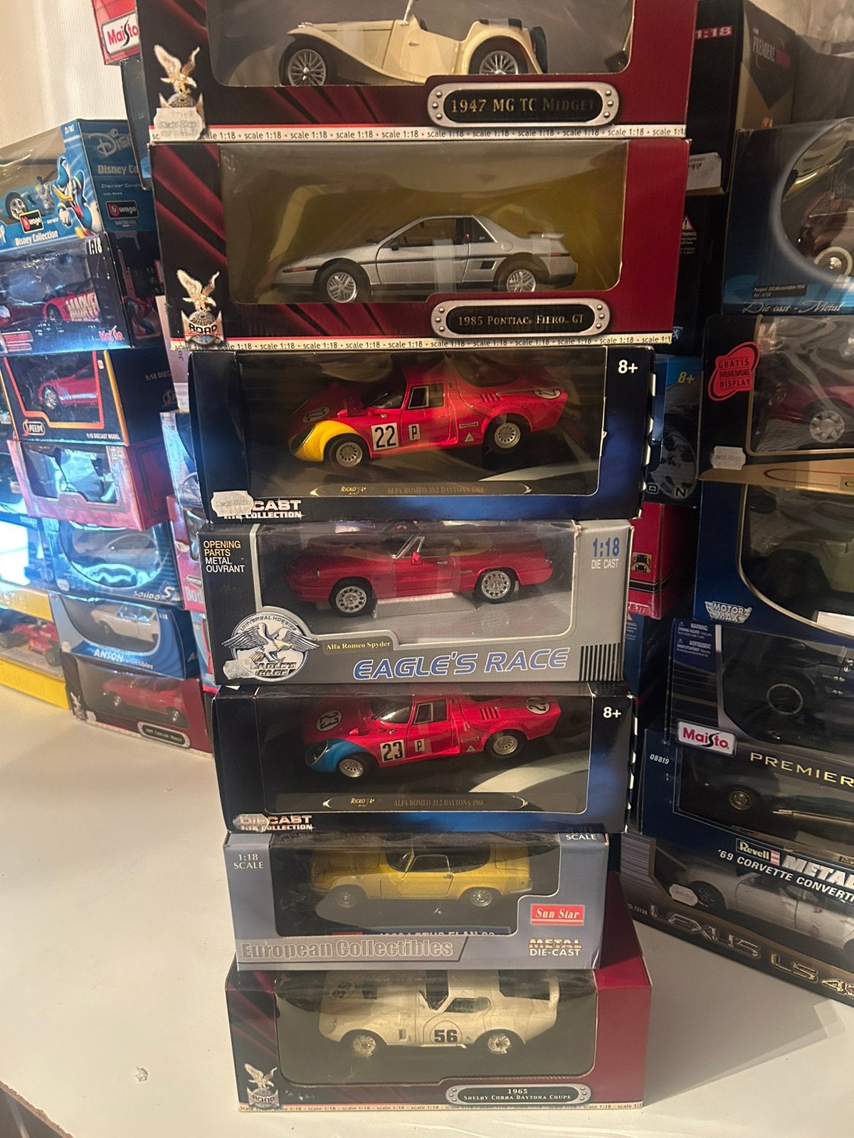 Alfa, Lotus, Shelby, Pontiac, MG, 55 et tout nouveau, Enlèvement ou Envoi, Comme neuf