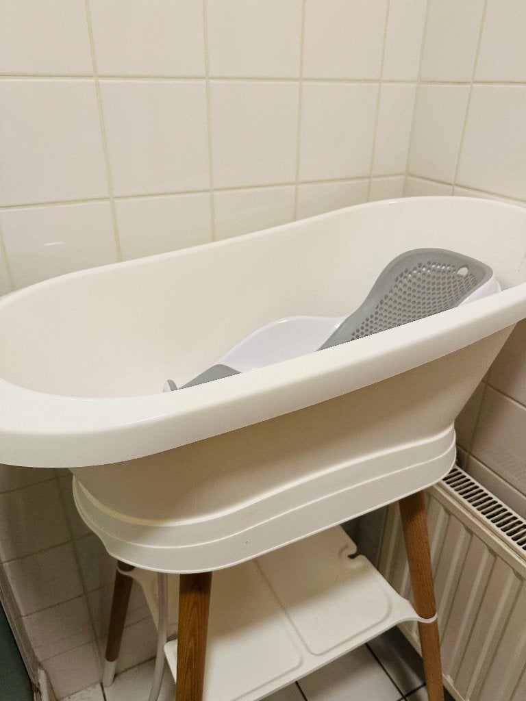 Babybadje + verloopstuk, Kinderen en Baby's, Badjes en Verzorging, Ophalen, Zo goed als nieuw, Badje, Bébé-jou