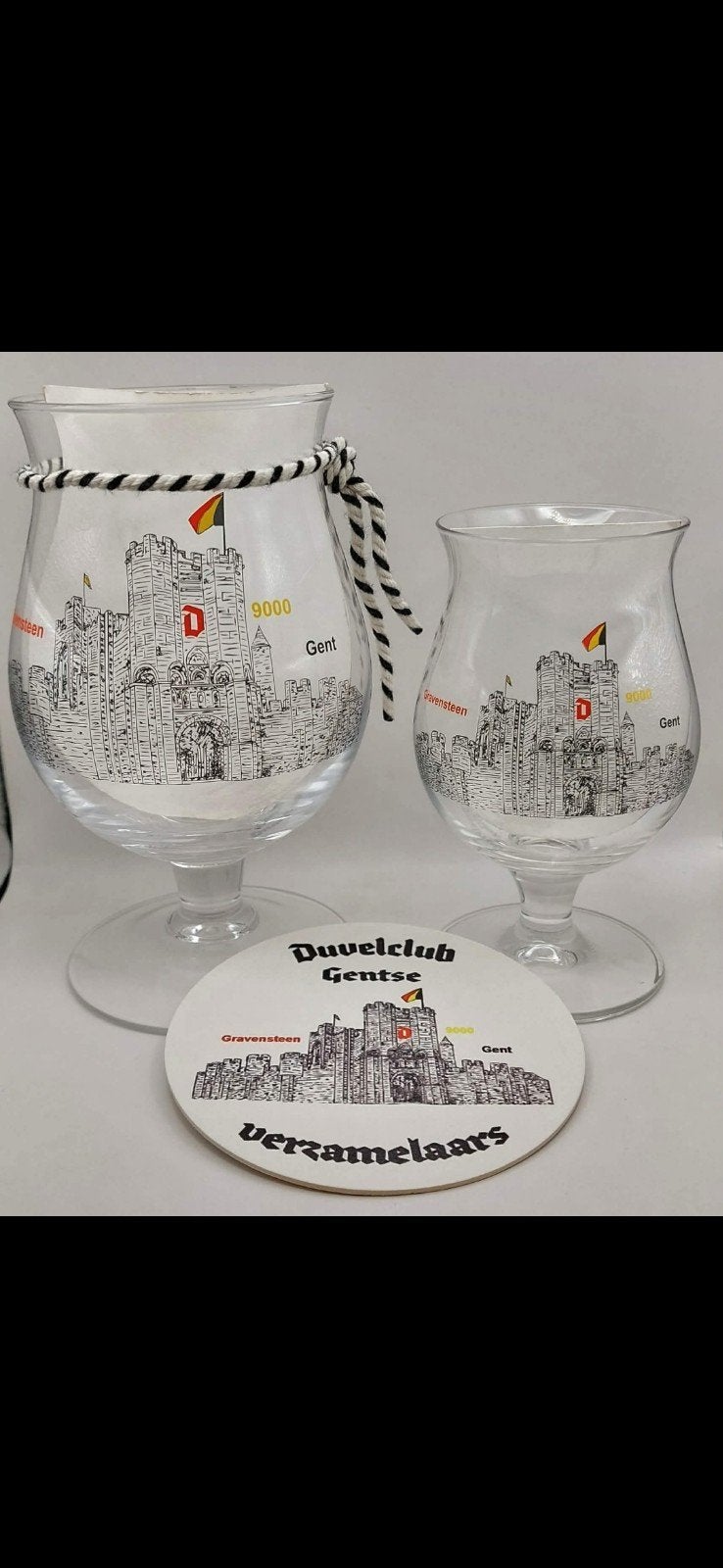 duvel set Gravensteen gent en viltj, Enlèvement ou Envoi, Neuf, Verre à bière