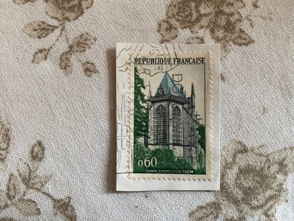 Franse postzegel 0.6F Sainte Chapelle de Riom Bettemps 1971, Verzenden, Gestempeld
