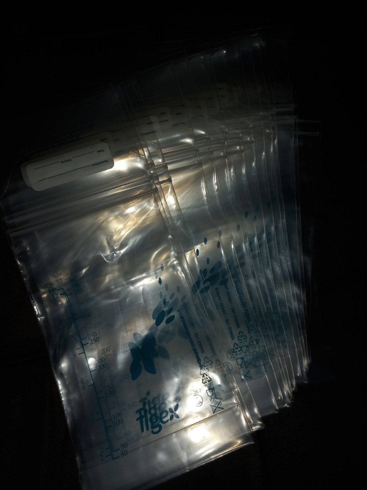Sachet pour lait maternelle, Enlèvement