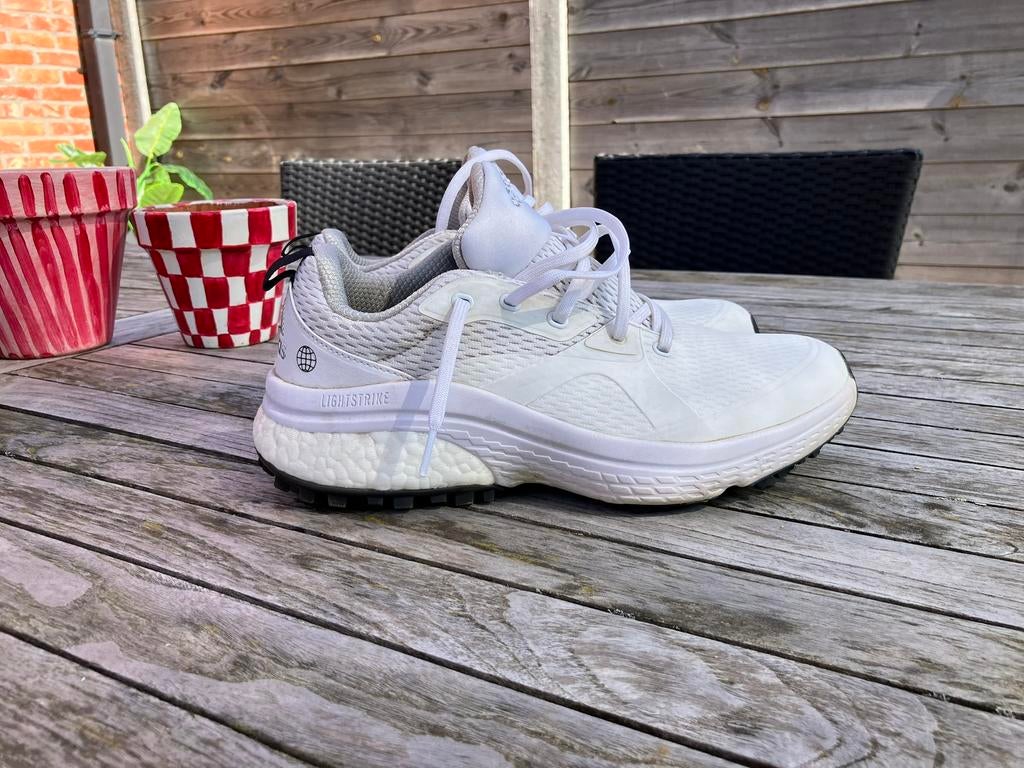 Golfschoenen Adidas wit, maat 42, spikeless, Sport en Fitness, Golf, Ophalen, Zo goed als nieuw