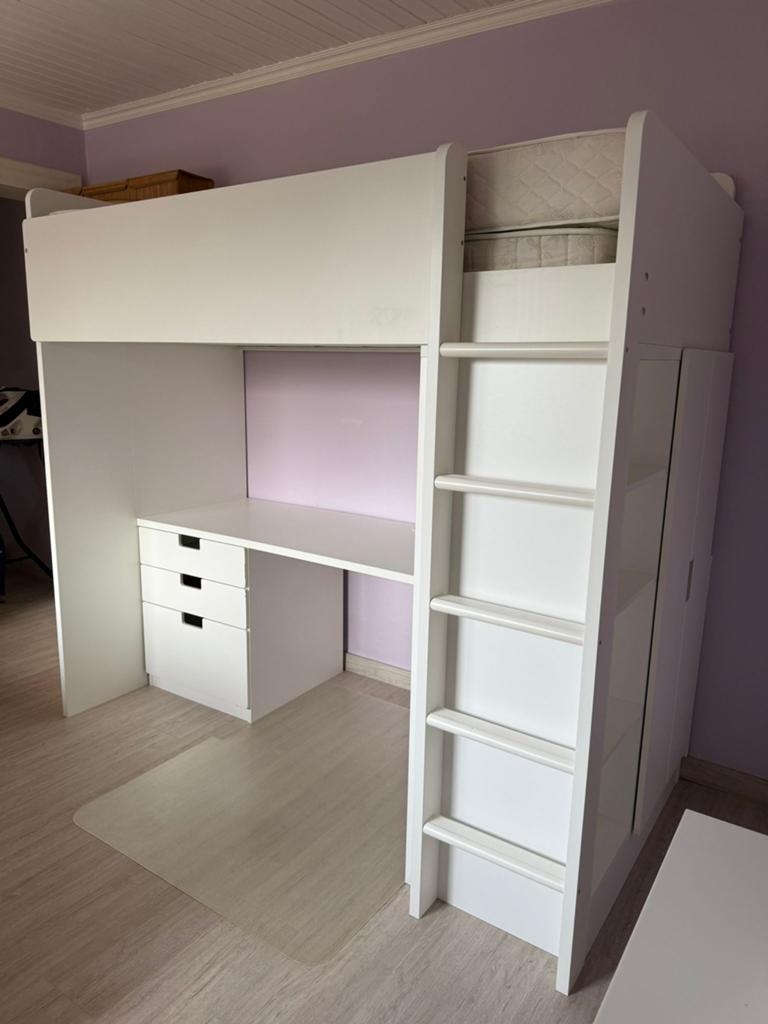 Hoogslaper IKEA met bureau, Kinderen en Baby's, Ophalen, Gebruikt, Hoogslaper