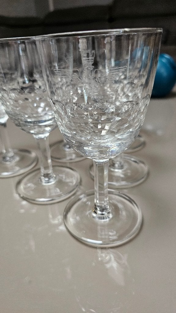 Lot de 6 verres à vin vintage - Aeronautica Militare, Antiquités & Art, Enlèvement