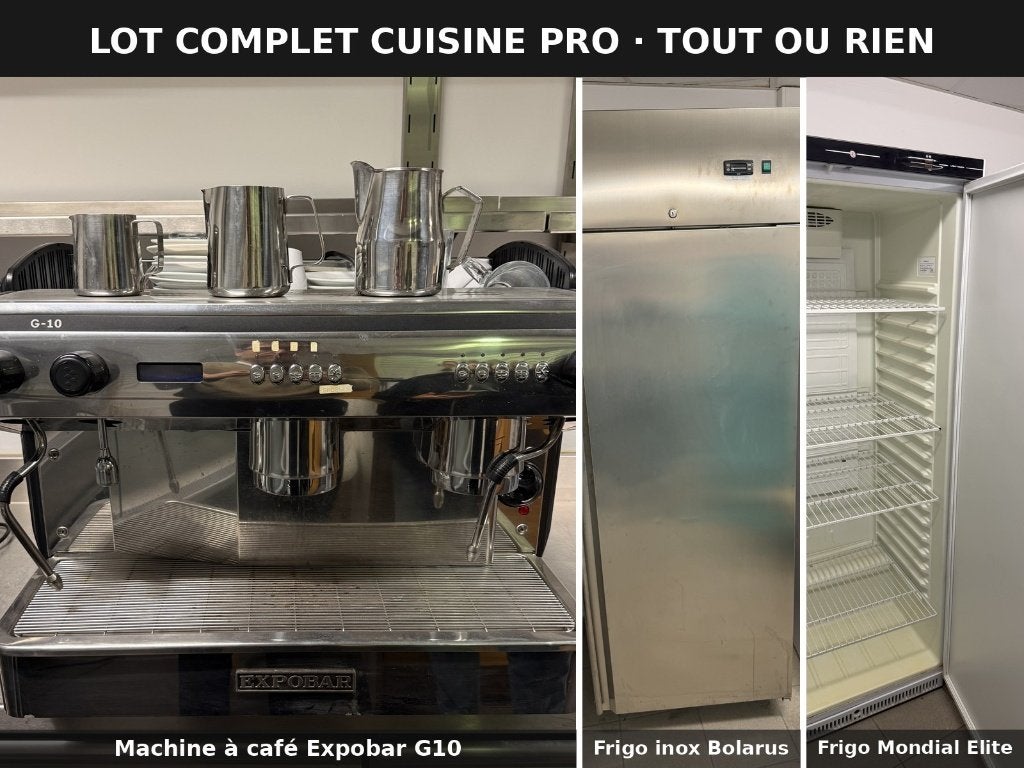 Cuisine pro complète | Tout ou rien | Expobar G10, Ophalen, Gebruikt, Staal of Inox, Wit
