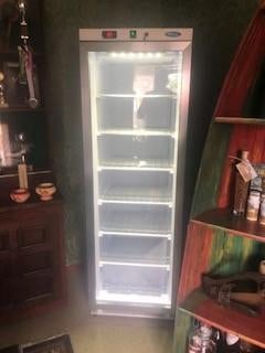 Vitrine vriezer, Elektronische apparatuur, Vriezers en Diepvrieskisten, 160 cm of meer, Zo goed als nieuw, Ophalen, Vrieskast