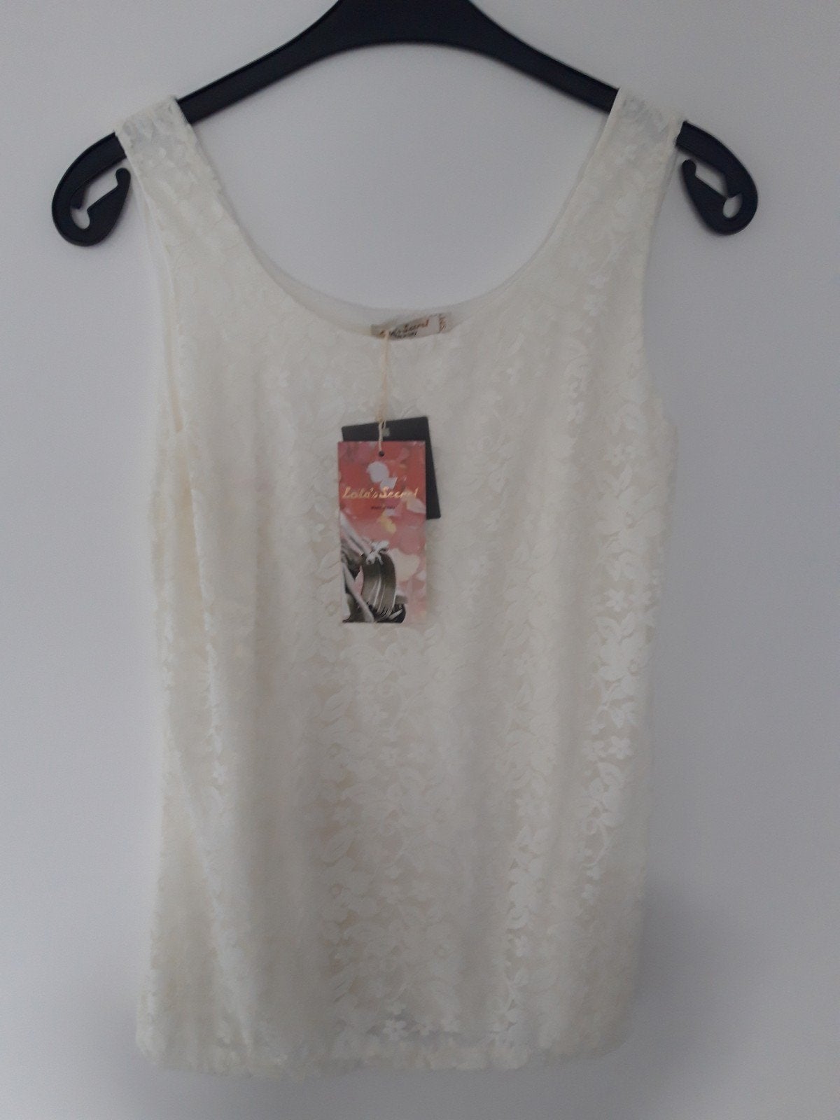Volledig nieuw kanten topje, Lola's Secret, Beige, Nieuw, Zonder mouw