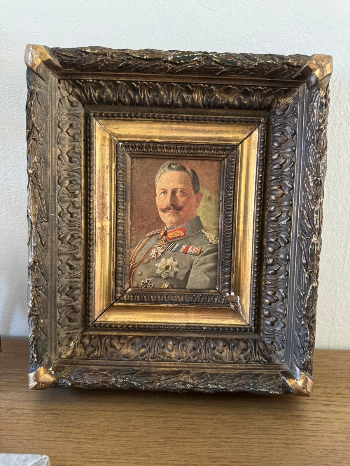 Cadre avec portrait du Kaiser Wilhelm 2 ww1, Enlèvement