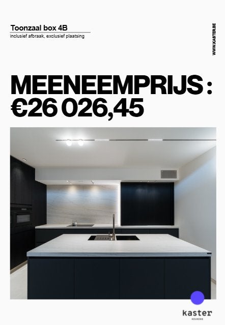 SHOWROOMKEUKEN VAN KASTER KEUKENS, Ophalen, Zwart, Hoekkeuken, Nieuw