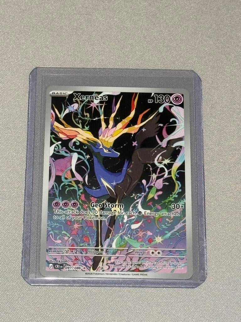 Xerneas 91 Chaos Rising Pokemon Full Art, Hobby en Vrije tijd, Verzamelkaartspellen | Pokémon, Ophalen of Verzenden, Nieuw, Losse kaart