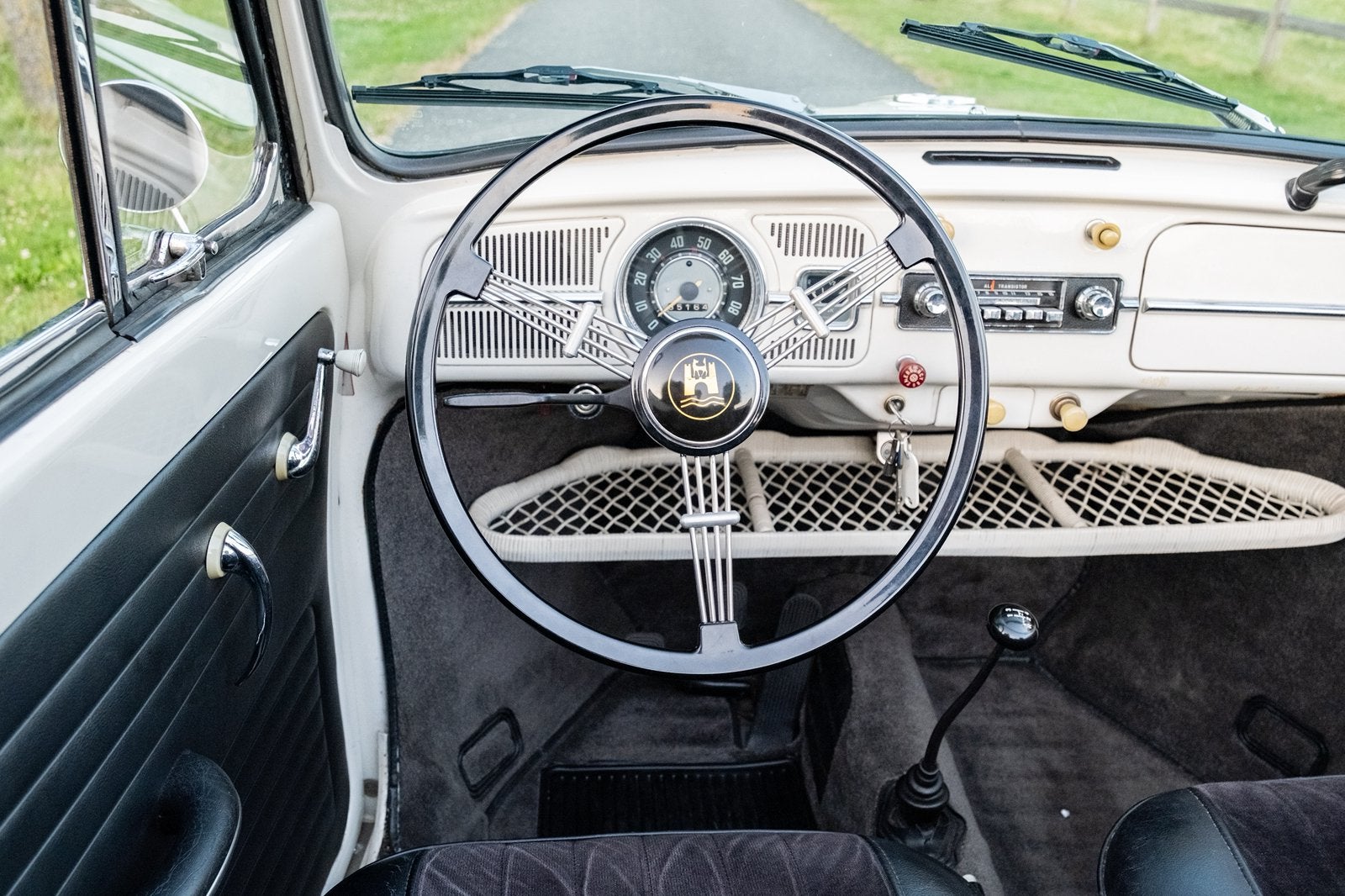 VW Kever Cabrio - 1966, Achterwielaandrijving, 4 cilinders, Cabriolet, Leder en Stof