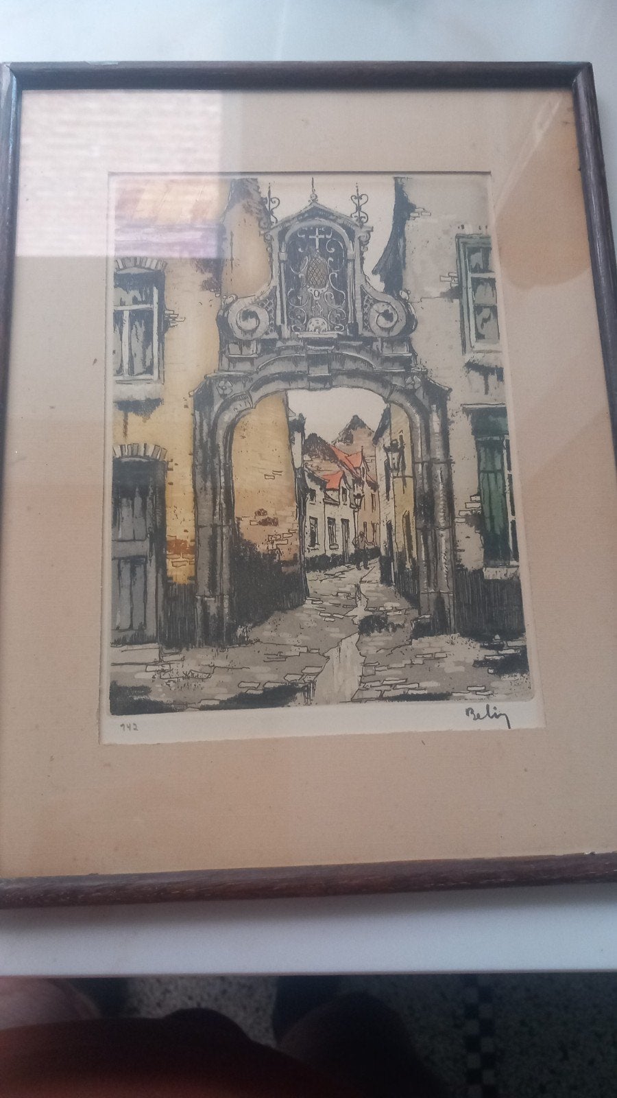 3 etsen van Belin van kunstenaar roger hebbelinck, Ophalen, Ets, Lithografie, Genummerd