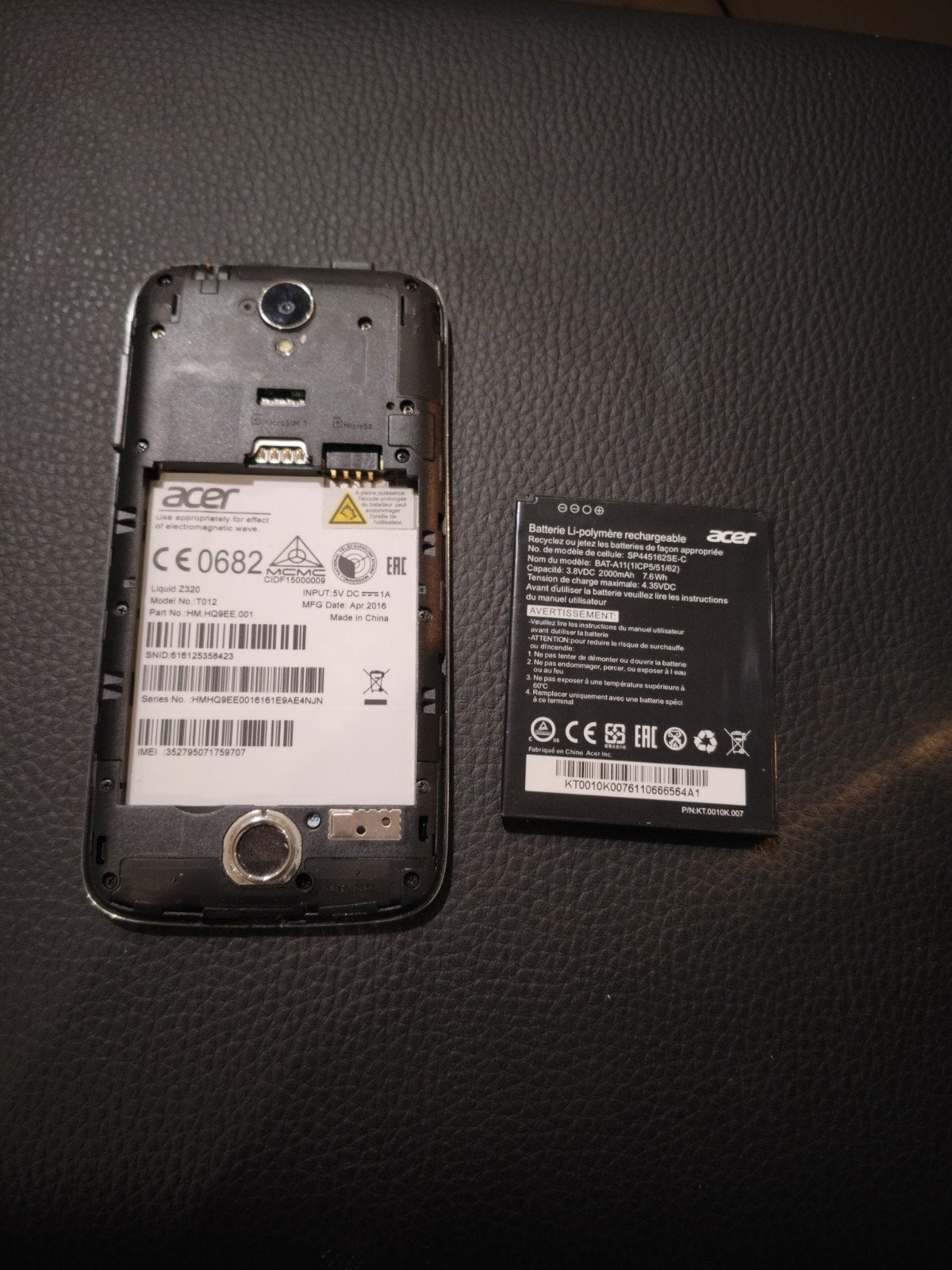 Acer Liquid Z320, Telecommunicatie, Mobiele telefoons | Batterijen en Accu's, Ophalen, Gebruikt