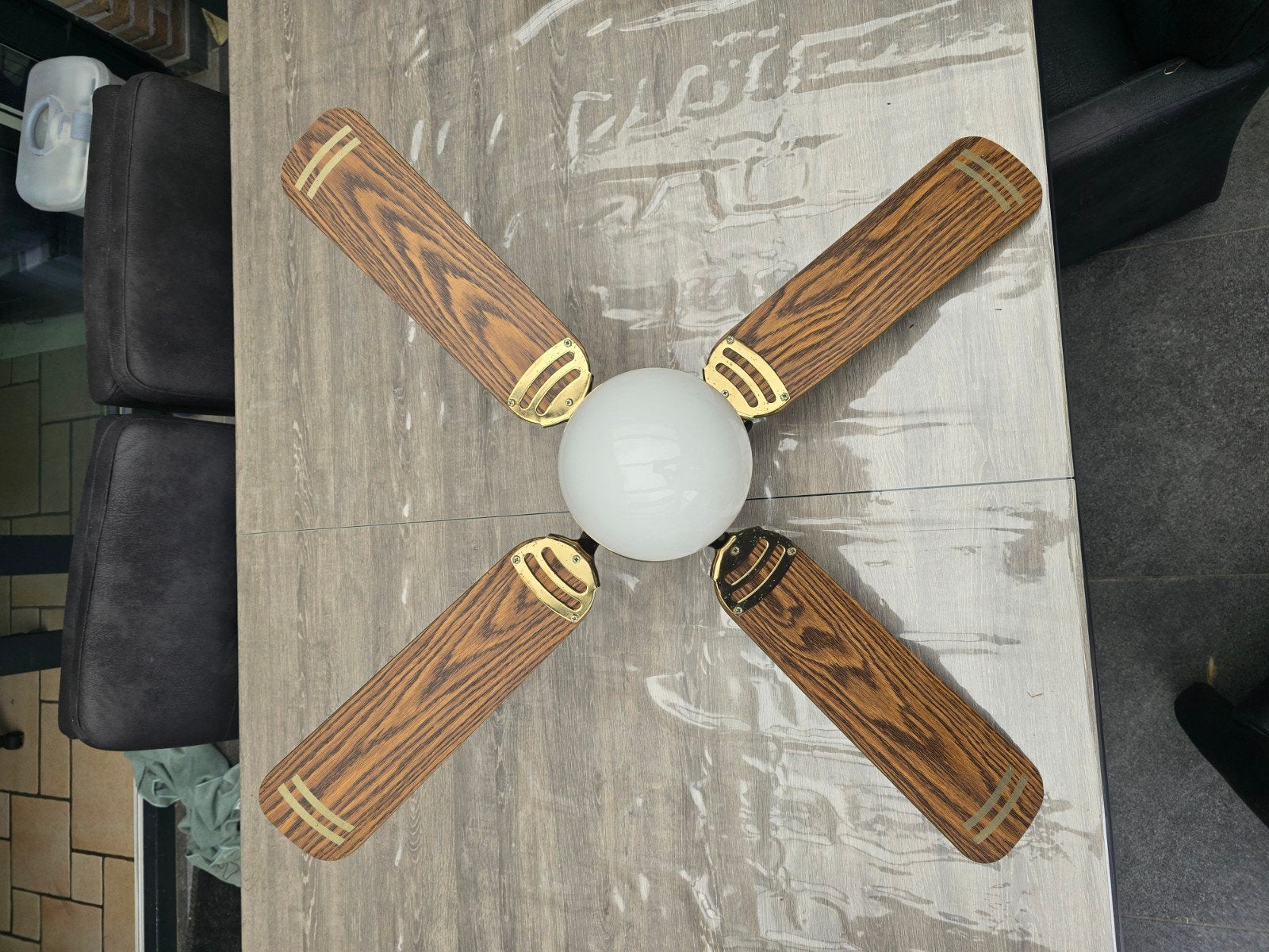 ventilator en licht luchter, Electroménager, Enlèvement, Utilisé, Ventilateur de plafond