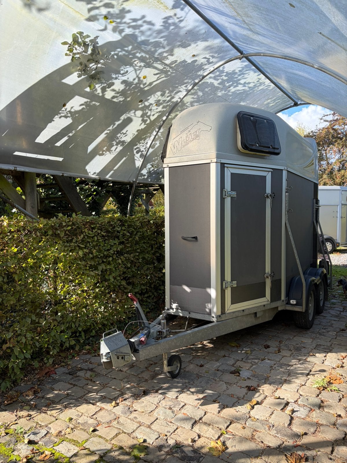 1,5 paardstrailer te koop, Ophalen, Gebruikt, Hout, 1½-paards trailer
