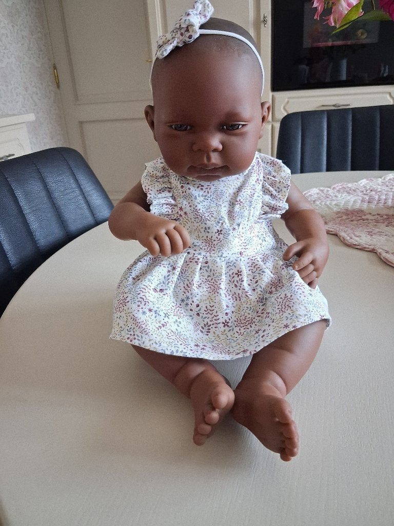 Levensechte babypop Antonio juan 42 cm, Verzamelen, Ophalen, Zo goed als nieuw, Babypop