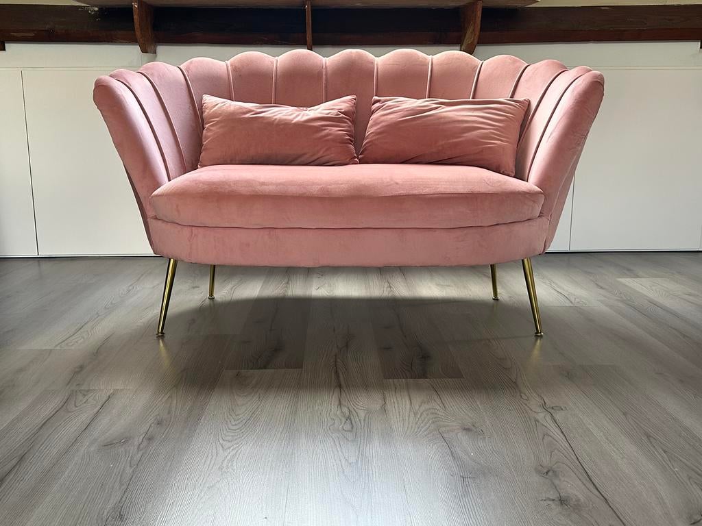 Roos en goud 2 of 3 zit zetel, Huis en Inrichting, Ophalen, Zo goed als nieuw