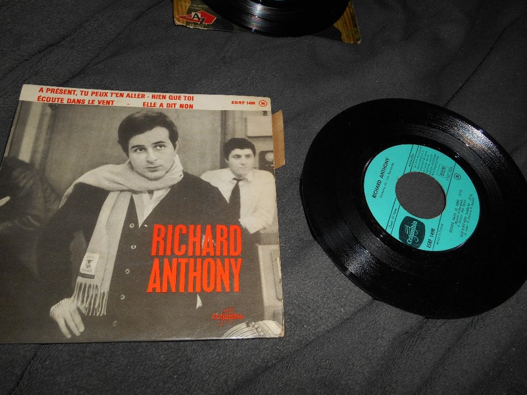 45T 4 pistes Richard Anthony avec vignette, Enlèvement ou Envoi