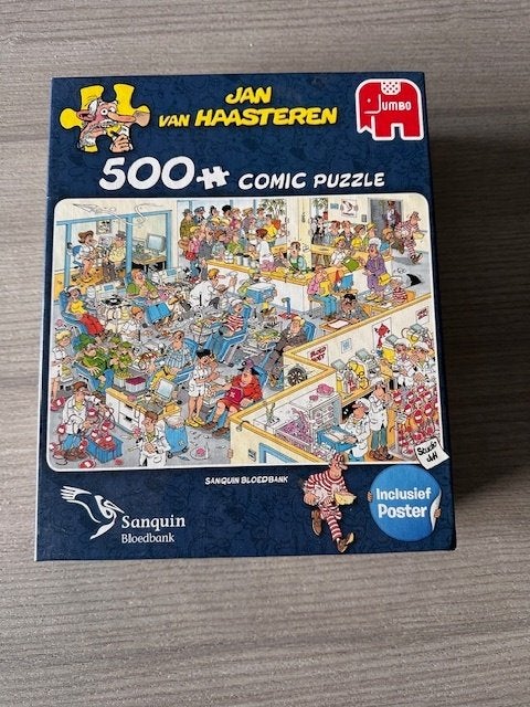 Van Haasteren de bloedbank (nr2519a), Hobby & Loisirs créatifs, Enlèvement ou Envoi, 500 à 1500 pièces, Comme neuf, Puzzle