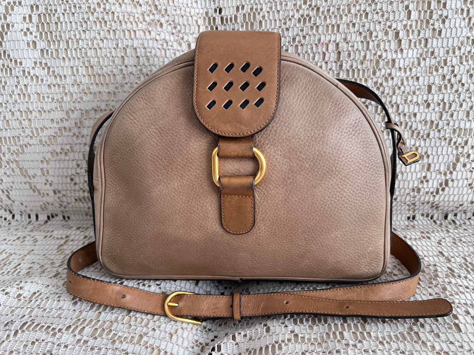Sac bandoulière DELVAUX cuir taupe, Enlèvement ou Envoi, Cuir