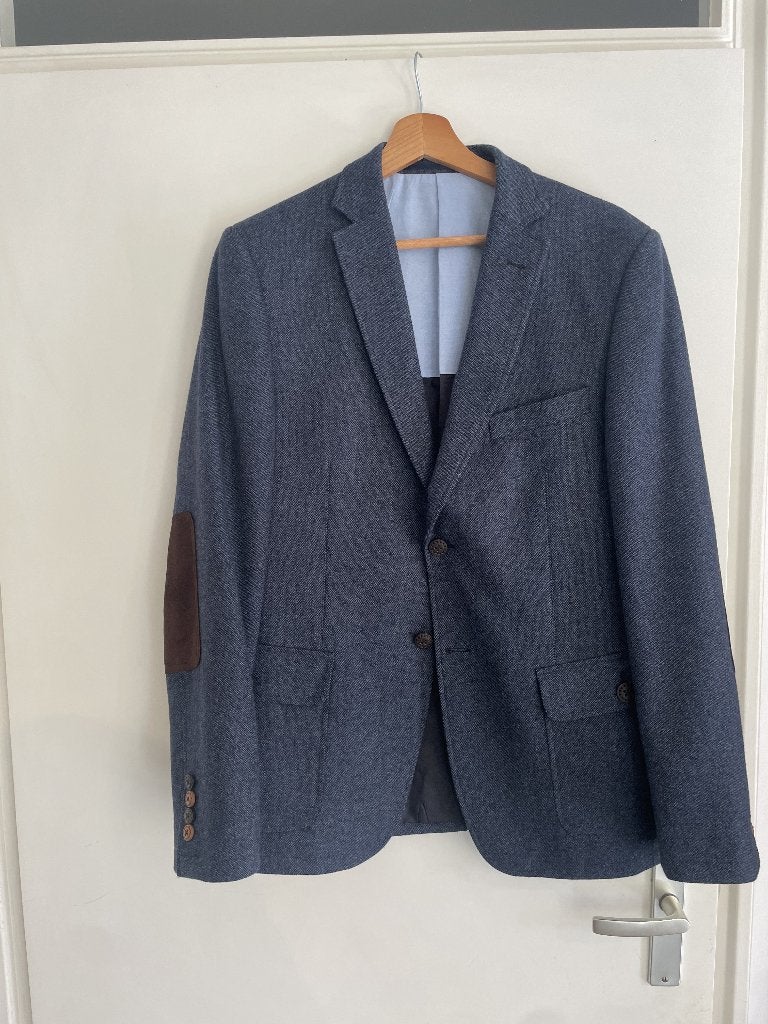 Veste pour homme de la collection 7 Square en laine mélangée, Enlèvement ou Envoi, 7 Square Collection, Comme neuf, Bleu
