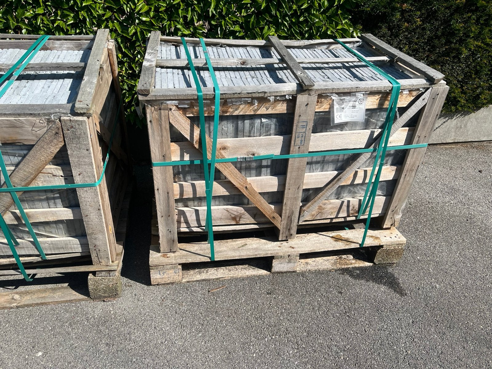 vietnamese blauwsteen 20x20, Tuin en Terras, Tegels en Klinkers, Ophalen, Klinkers, Nieuw, Natuursteen
