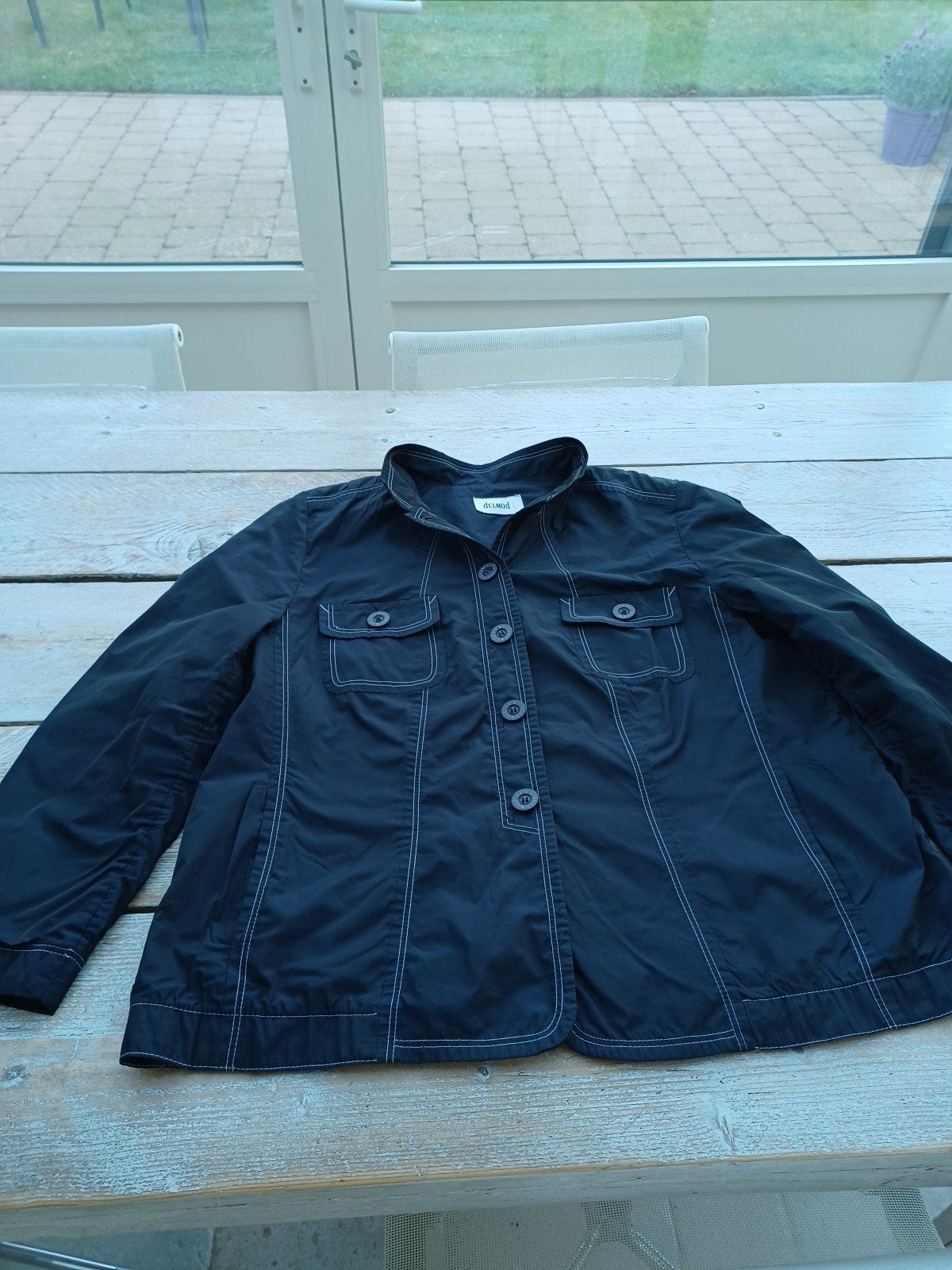Delmod zwart jasje Mt. 48, Kleding | Dames, Zwart, Ophalen of Verzenden, Zo goed als nieuw, Maat 46/48 (XL) of groter